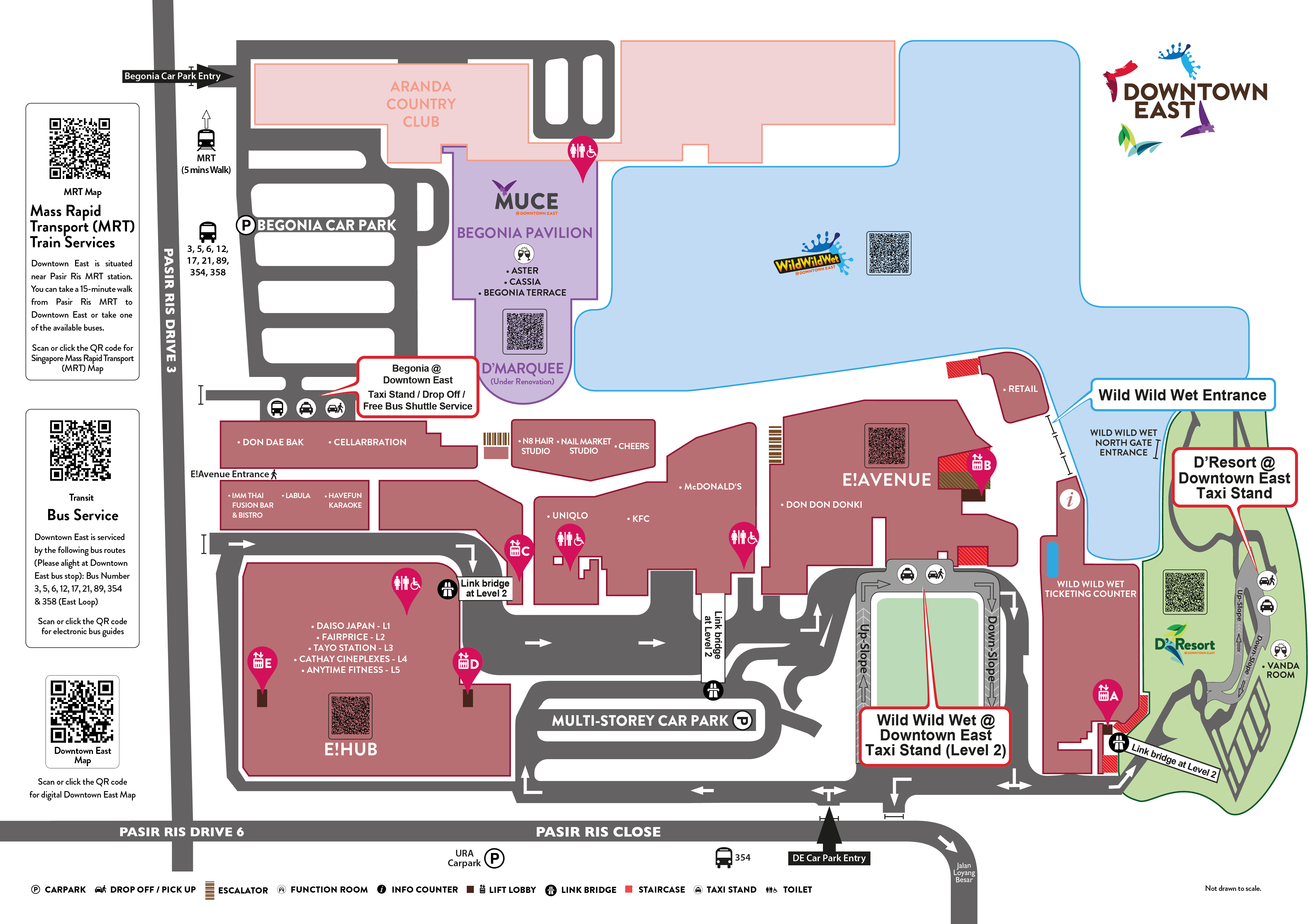 2024 Downtown East Wayfinding Map